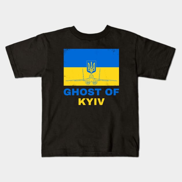 Ghost of Kyiv Kids T-Shirt by NicGrayTees